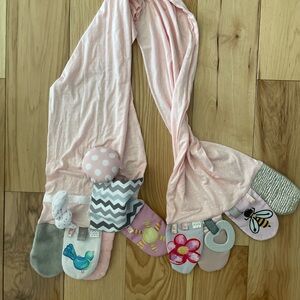 Pink Scarf with Playful Designs and Actvities for Baby